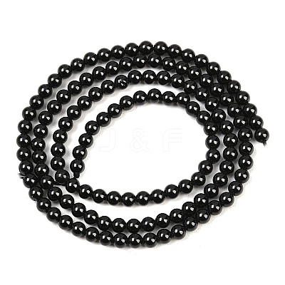 Natural Black Spinel Round Bead Strands G-A130-2mm-32A-1