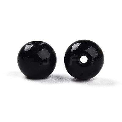 Opaque Solid Color Glass Beads GLAA-N007-10mm-A07-1