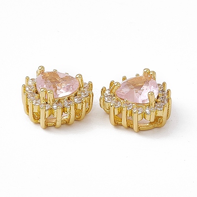 Rack Plating Brass Micro Pave Cubic Zirconia Beads KK-C007-12G-10-1