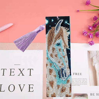 DIY Diamond Painting Bookmark with Tassel Pendants Kits PW-WGDB986-01-1