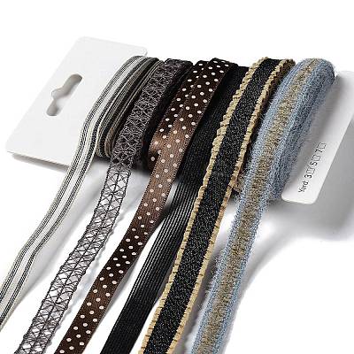 18 Yards 6 Styles Polyester Ribbon SRIB-C001-E07-1