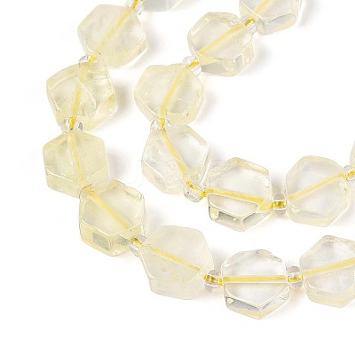 Natural Lemon Quartz(Heated) Beads Strands G-P534-A20-01-1