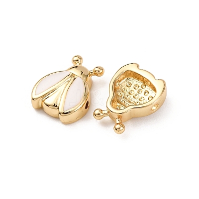 Brass Enamel Beads KK-K408-06G-1