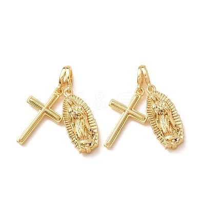 Religion Brass Pendants KK-CBA9CD4-01G-1