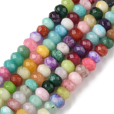 Natural Dyed White Jade Beads Strands X-G-F753-06C-1