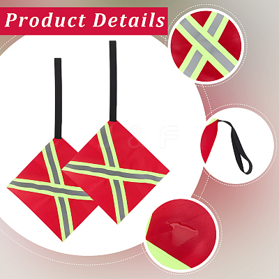 2Pcs Oxford Fabric Reflective Safety Flag for Kayaks AJEW-GF0014-19A-1