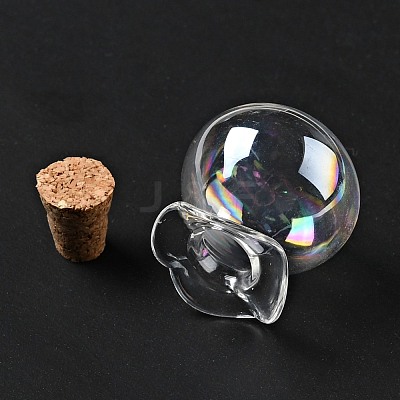 Lucky Bag Shape Glass Cork Bottles Ornament AJEW-A039-02K-1