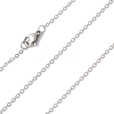 4Pcs 304 Stainless Steel Cable Chain Necklace Making STAS-FS0001-81P-1