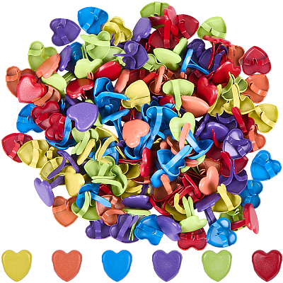 150Pcs Heart Shaped Iron Brads DIY-CP0012-33-1