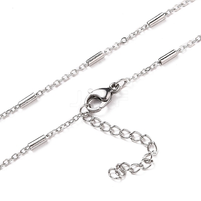 Non-Tarnish 304 Stainless Steel Cable Chain Necklaces NJEW-JN03169-01-1