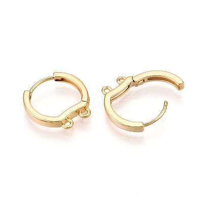 Brass Hoop Earring Finding KK-N261-60G-1