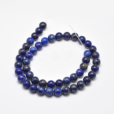 Natural Lapis Lazuli Round Bead Strands X-G-E262-01-10mm-1