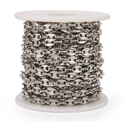 Tarnish Resistant 304 Stainless Steel Coffee Bean Chains CHS-N002-01P-1