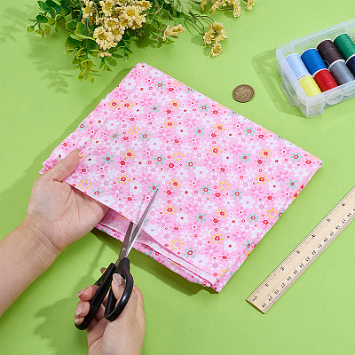Flower Pattern Cotton Fabric DIY-WH0591-275D-1