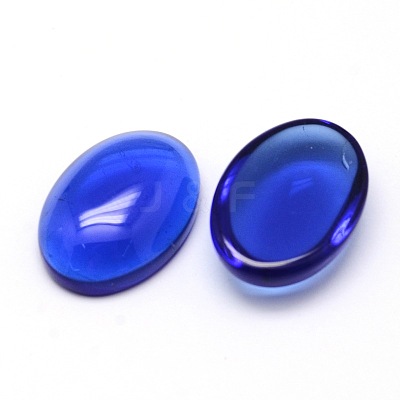 K9 Glass Cabochons Oval Flat Back Cabochons X-GGLA-L002D-05-1