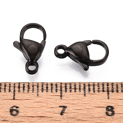 304 Stainless Steel Lobster Claw Clasps LS-STAS-T065-12mm-34B-1