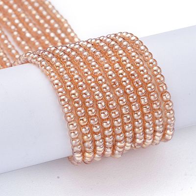 Electroplate Glass Beads Strands EGLA-K014-A-PL02-1