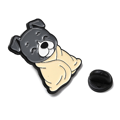 Bulldog with Blanket Enamel Pins JEWB-I055-04EB-04-1