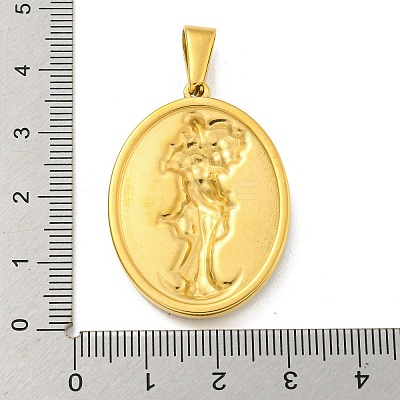 Ion Plating(IP) 304 Stainless Steel Pendants STAS-R231-18G-13-1