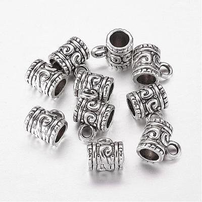 Tibetan Style Alloy Tube Bails X-LF8011Y-1