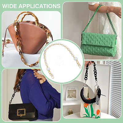1Pc Resin Oval Link Purse Chains with Alloy Clasps FIND-PH0028-19B-1