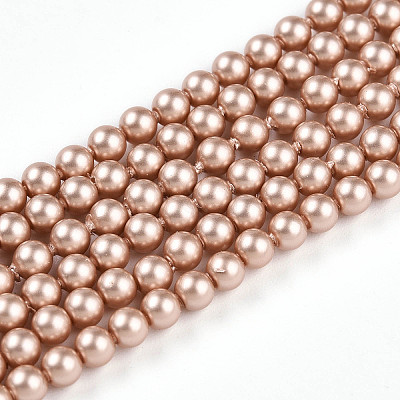 Baking Paint Pearlized Glass Pearl Bead Strands HY-N002-3mm-C02-1
