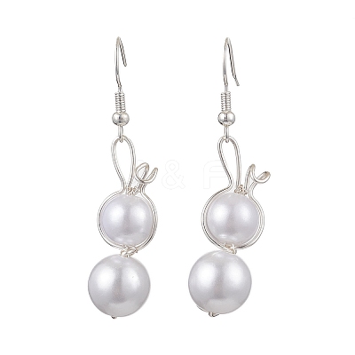 Easter Rabbit Acrylic Dangle Earrings for Women EJEW-JE06217-1