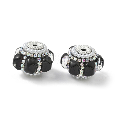 Sparkling Acrylic Rhinestone Beads CLAY-NH0003-01S-02-1