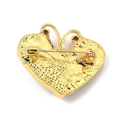 Butterfly Alloy Resin Lapel Pin Brooches for Clothes RB-CBAFC3E-02G-1