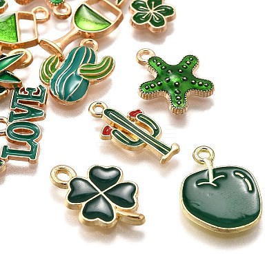 20Pcs 10 Styles Alloy Enamel Charms ENAM-FP0002-41-1