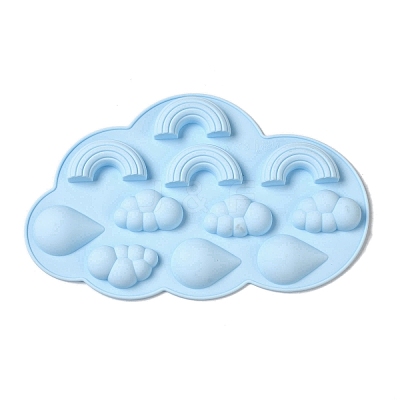 Cloud with Teardrop & Cloud & Rainbow Pattern DIY Fondant Silicone Molds LS-DIY-G114-02-1