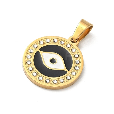 304 Stainless Steel Enamel Pendants STAS-H255-01C-G-1