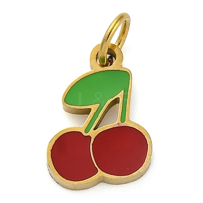 Ion Plating(IP) 304 Stainless Steel Enamel Charms STAS-Z104-02G-02-1