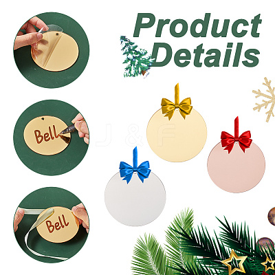 30Pcs 3 Colors Acrylic Mirror Pendants FIND-GA0003-15-1