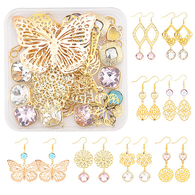 DIY Hollow Dangle Earring Making Kits DIY-SC0013-13-1