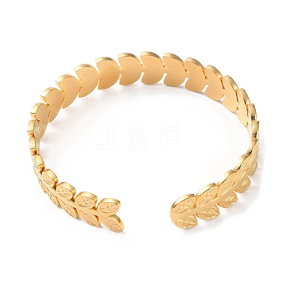 304 Stainless Steel Cuff Bangles BJEW-F457-07G-1