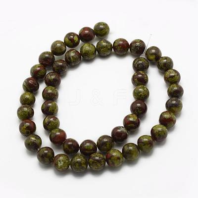 Natural Dragon Blood Beads Strands G-K194-4mm-03-1