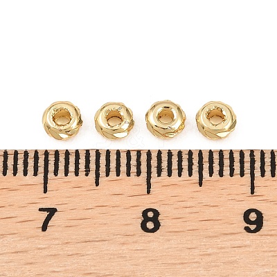 Corrugated Column Brass Beads KK-Z146-05G-02-1