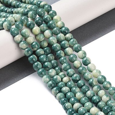 Baking Paint Glass Bead Strands X-GLAA-H031-01A-07-1