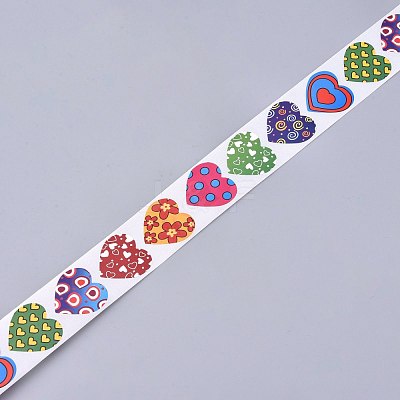 Heart Shaped Stickers Roll DIY-K027-A07-1
