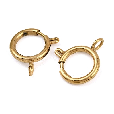 304 Stainless Steel Spring Ring Clasps STAS-B095-05G-G-1