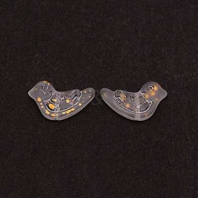 Handmade Frosted Glass Beads FOIL-CJC0004-02D-1