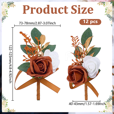 12Pcs 2 Bags PE Plastic Brooches JEWB-GO0001-24-1