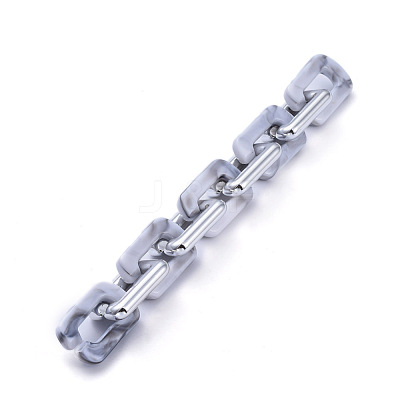 Handmade Acrylic Cable Chains AJEW-JB00674-09-1