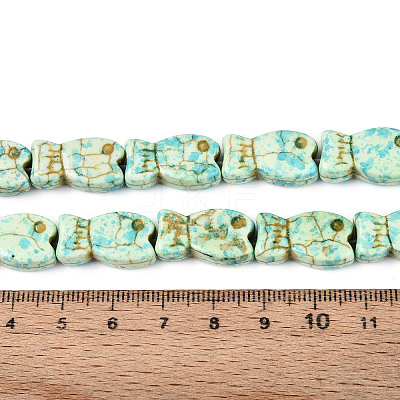 Spray Painted Synthetic Turquoise Beads Strands TURQ-T004-16A-1