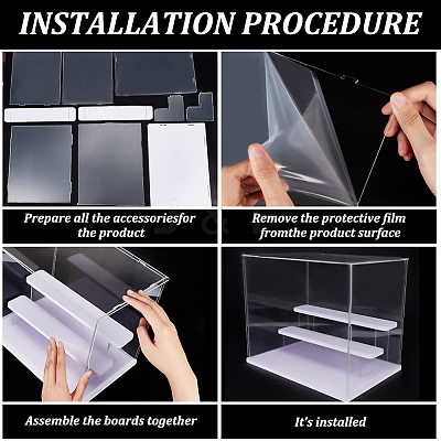 Transparent Plastic Minifigures Display Case ODIS-WH0025-142B-1