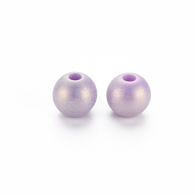 Spray Painted Opaque Acrylic Beads X-ACRP-S679-B33-1