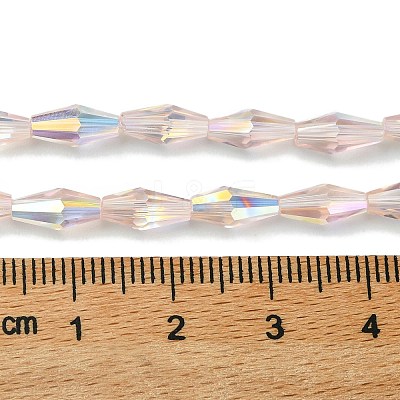 Transparent Electroplate Glass Beads Strands GLAA-K064-05A-AB02-1