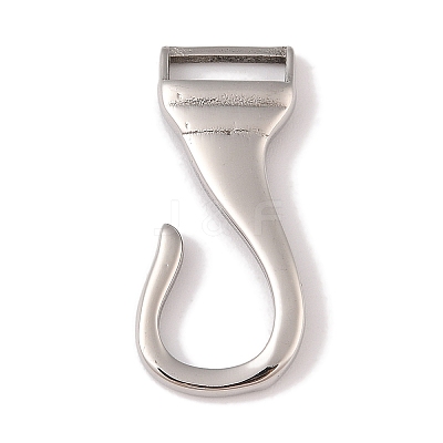 Non-Tarnish 304 Stainless Steel Hook Clasps STAS-C109-02P-1