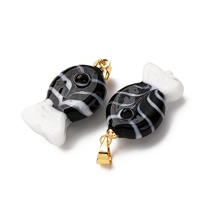 Handmade Lampwork Pendants LAMP-A007-01G-02-05-1